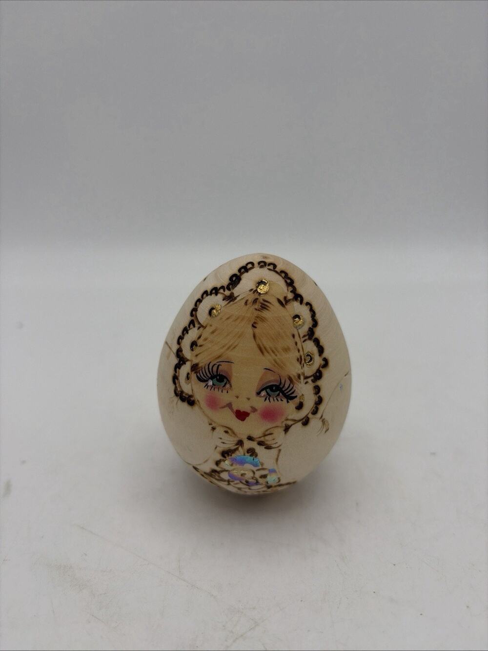 Russian Wooden Egg Doll. Vintage 1980/1990